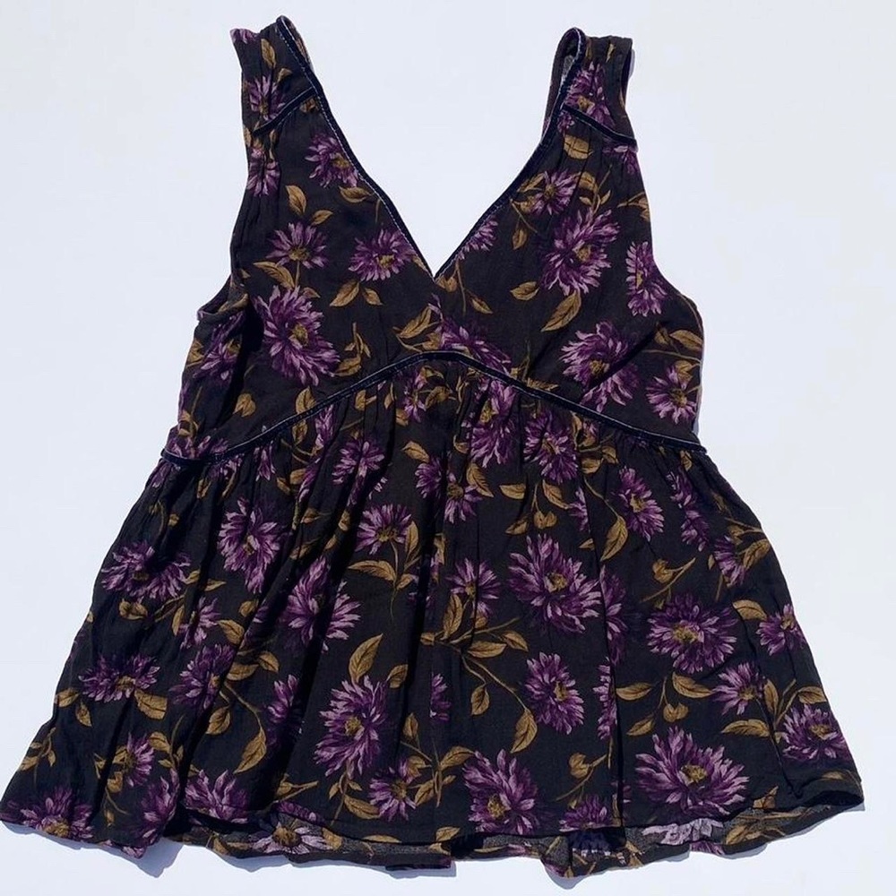 American Eagle Outfitters Purple Floral top Women's XS Fairycore Cottagecore